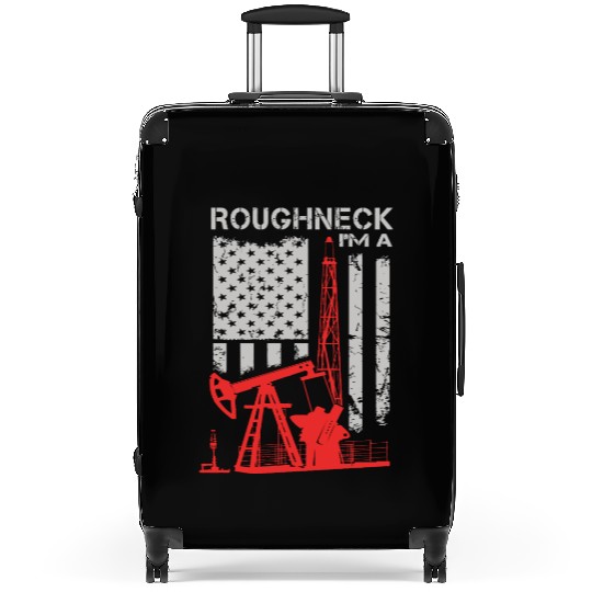 Driller - roughneck - oilfield - oilfield flag u Suitcases