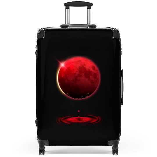 Vampire werewolf blood red moon eclipse Suitcases