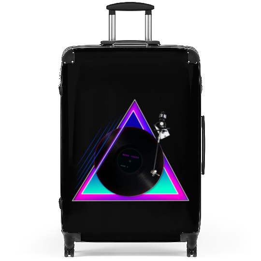 Love Vinyl Record 80s Retro Pop-Art - Neon Beats Suitcases
