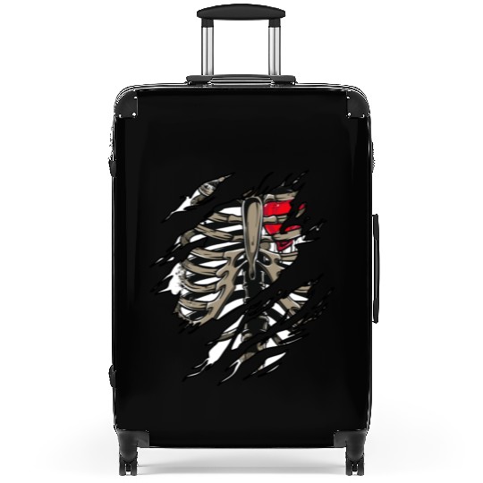 Rib Zombie Rib Cage Showing Skeleton Halloween Scary Light Suitcases