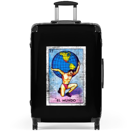 El Mundo Mexican Loteria Bingo Card Suitcases