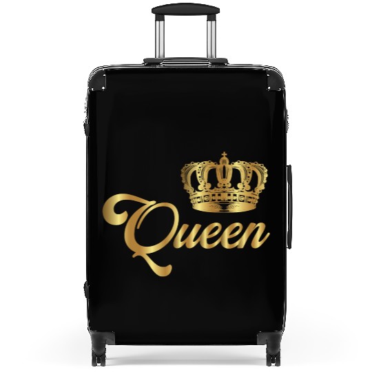 Crown Crowns King Queen JGA Wedding Bride Groom Pr Suitcases