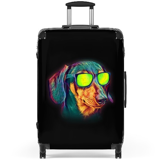 Dachshund Colorful Neon Wiener Dog Sunglasses Suitcases