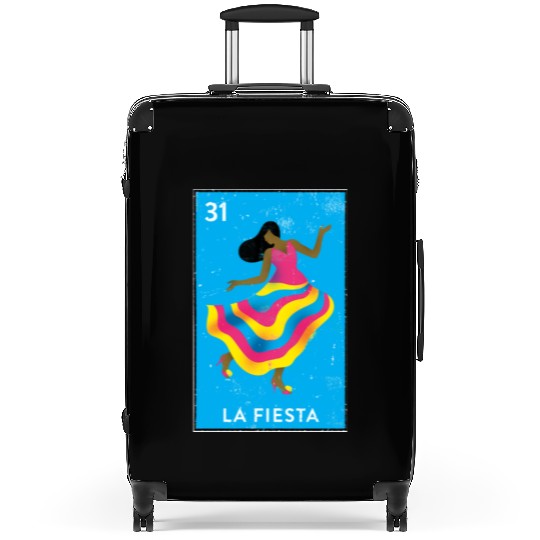 La Fiesta Mexican Loteria Bingo Card Suitcases