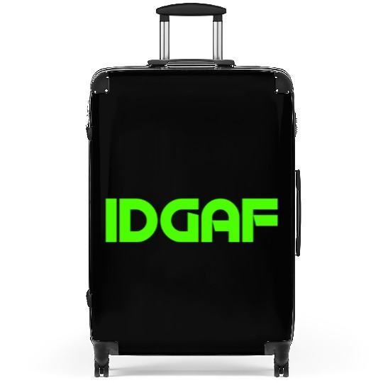 IDGAF (LIME GREEN PRINT) Suitcases