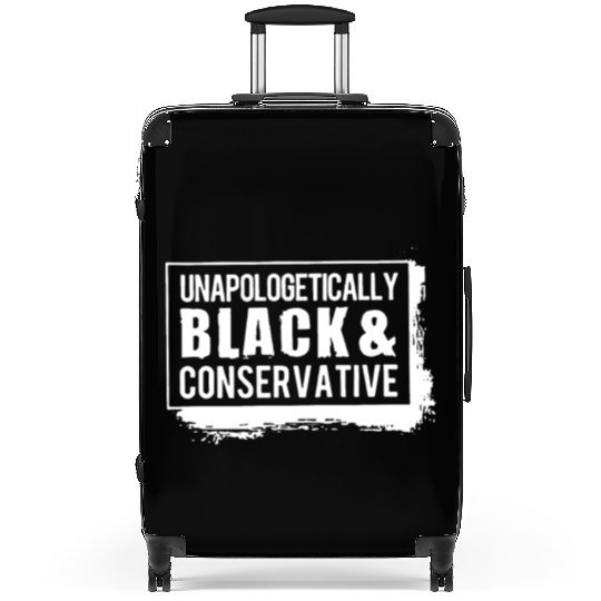 unapologetically black and conservative hipster Suitcases