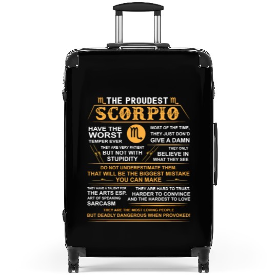 Scorpio zodiac Suitcases