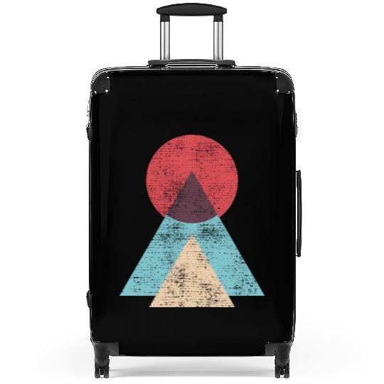 Mountains Sun Nature Abstract Suitcases