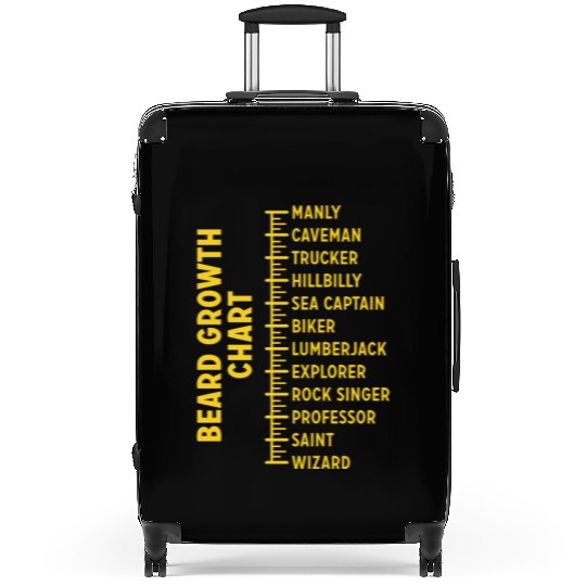 Dad Beard Gifts Beard Growth Chart Funny Beard Suitcases