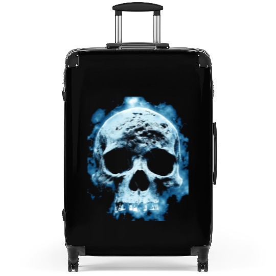 Blue Flame Halloween Death Skull Suitcases