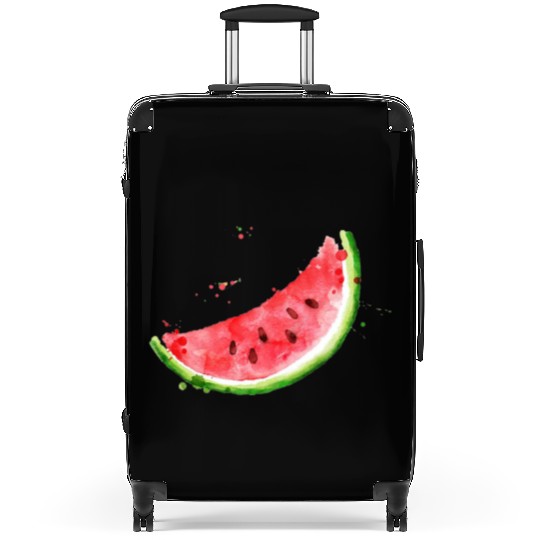 Image: Watercolor, Watermelon Suitcases