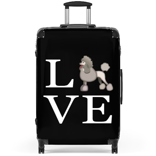 Love Dogs Poodle Dog _emoji icon smiley emoticon Suitcases