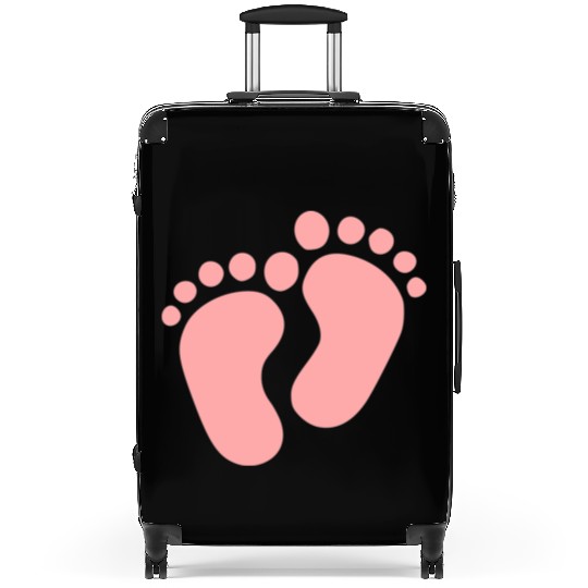 Baby Feet Pastel Pink Pregnancy Maternity Suitcases