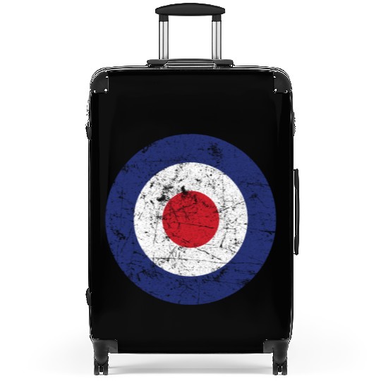 Distressed Target Bullseye British RAF Roundel Suitcases