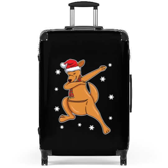 Kangaroo Australian Dabbing Xmas Christmas Present Suitcases
