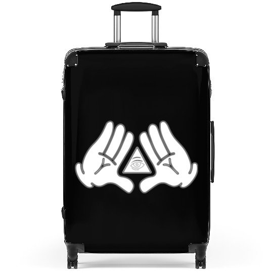 Funny Hova Illuminati Free Mason Secret Society Te Suitcases