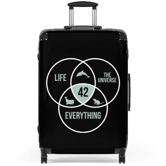 42 Answer to Everything Universe Life Circle Suitcases