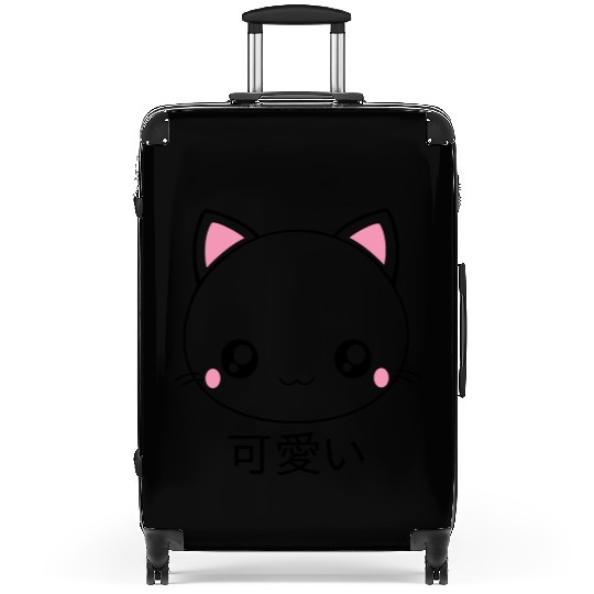 Cute Kawaii Cat Face Japanese Anime Suitcases