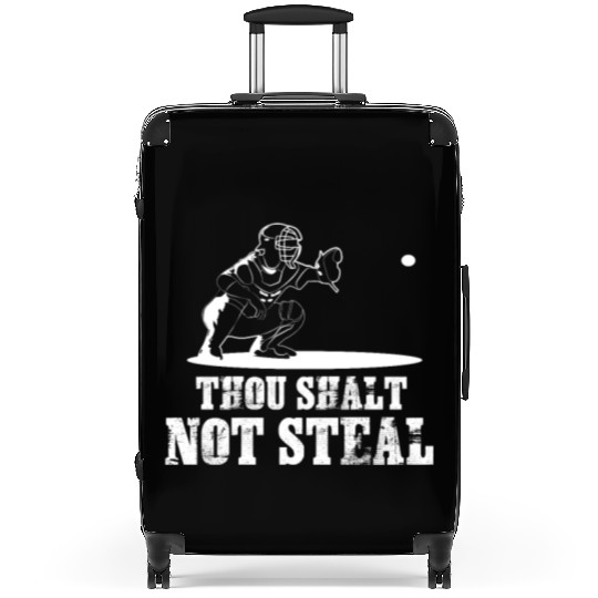 Baseball Catcher Joke - Thou Shalt Not Steal Suitcases