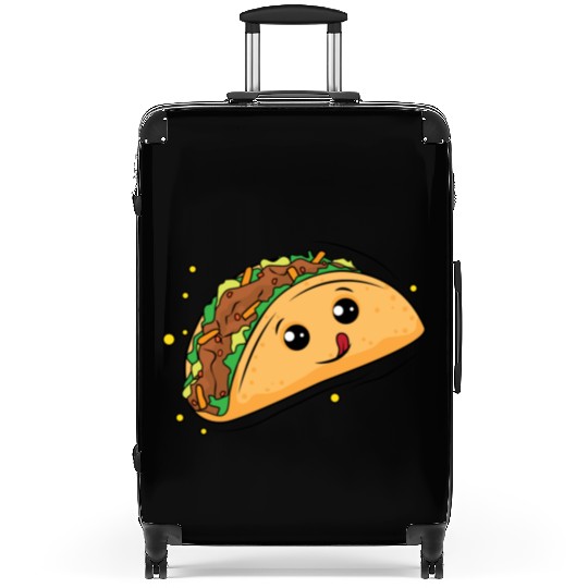 Delicious Taco Cartoon Suitcases