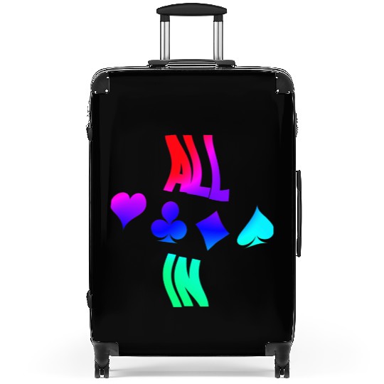 Poker ALL IN Karten Pik Texas Holdem Suitcases