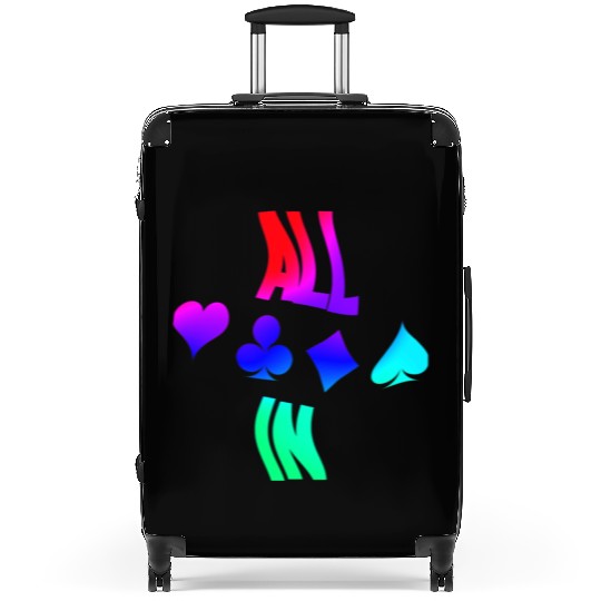 Poker ALL IN Karten Pik Texas Holdem Suitcases