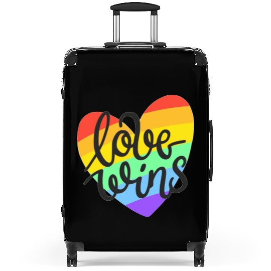 Love Wins LGBT Pride Rainbow Heart CSD Suitcases Suitcases