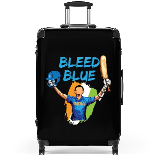 Indian Cricket Team Supporters Bleed in Blue Suitcases