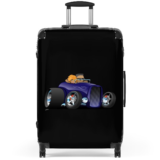 Highboy hot rod deep purple roadster Suitcases