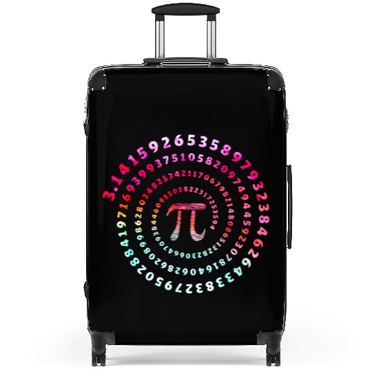 Pi Spiral Novelty Suitcases for Pi Day