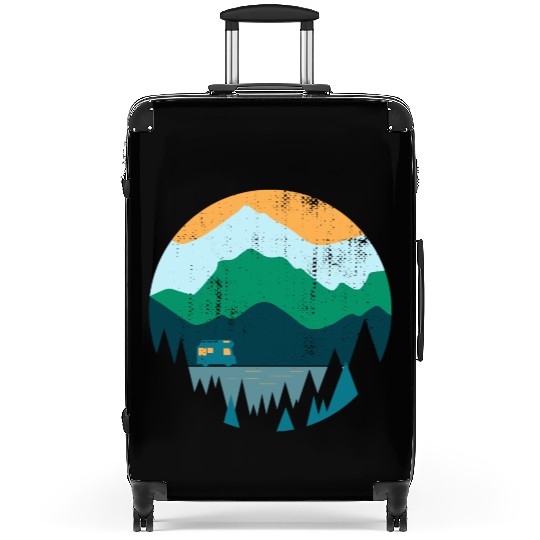 Wanderlust Campeing Mountains Nature Souvenir Gift Suitcases