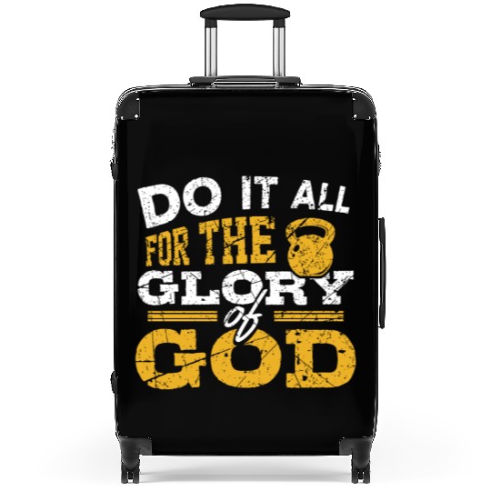 Gym and Jesus Workout Christian God Fitness Gift Suitcases