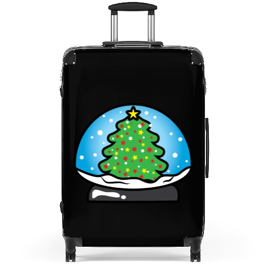 Snow ball with Christmas Tree Suitcases