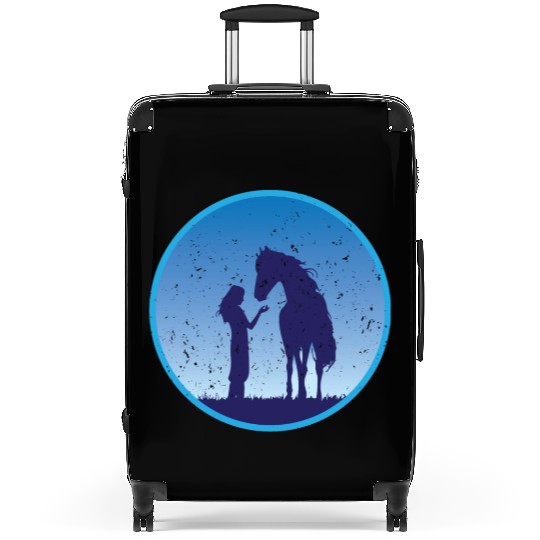 Horse and Girl Suitcases