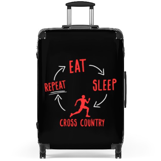 Cross Country Running Runner CC Eat Sleep Repeat Suitcases