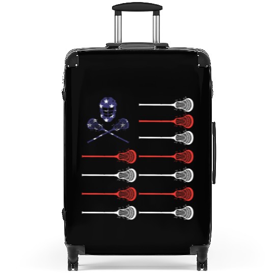 Lacrosse Suitcases American Flag Lax Helmet And Sticks