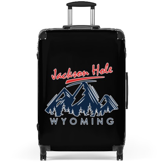 Jackson Hole Wyoming Suitcases Vintage City Retro Tshi
