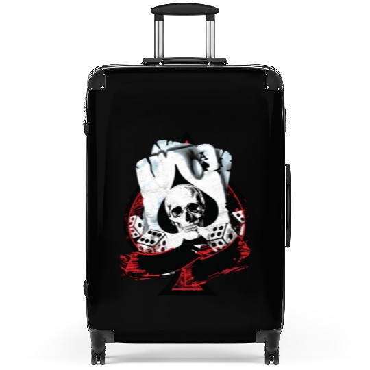Scorched Ace Of Spades Poker Dice Skull Suitcases