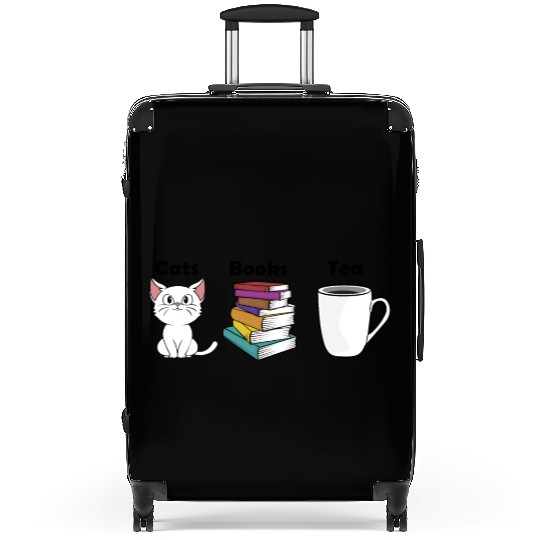 Cats Books Tea Suitcases