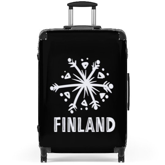 finland snowflake Suitcases