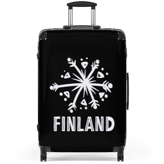 finland snowflake Suitcases