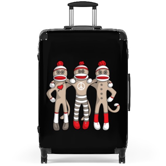 Sock Monkey Buddies Suitcases
