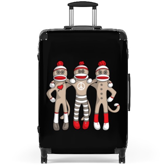 Sock Monkey Buddies Suitcases