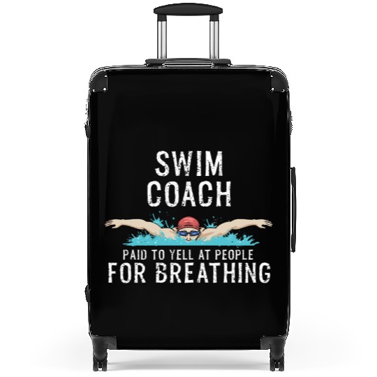 Swim Coach Funny Swimming Team Workout Gift Suitcases