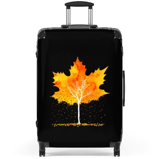 Maple Leaf Autumn Orange Fall Leaves Suitcases