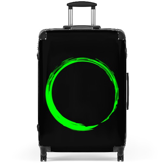 Circle Design Green Suitcases