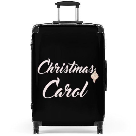Christmas Carol with xmas decoration for Carols Suitcases