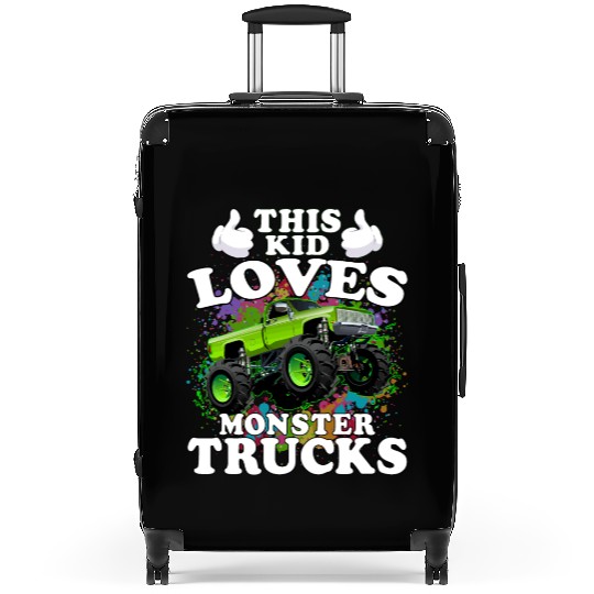 This Kid Loves Monster Trucks Suitcases
