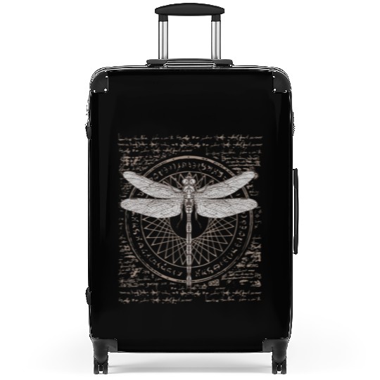 Ancient Science Dragonfly Study Alchemy Symbol Suitcases