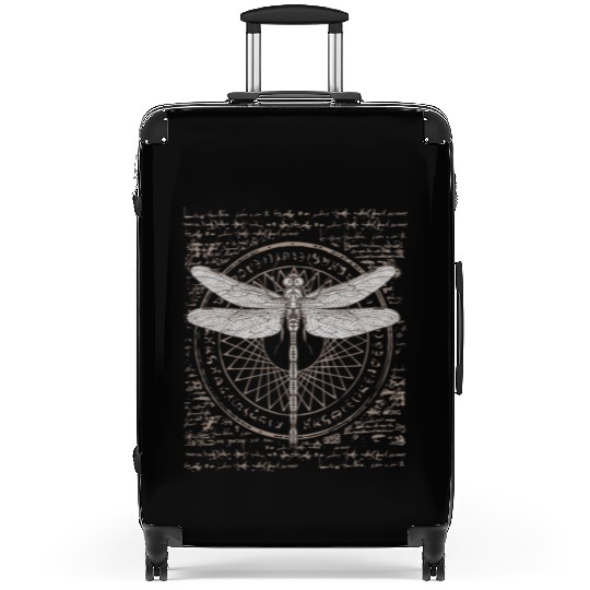 Ancient Science Dragonfly Study Alchemy Symbol Suitcases